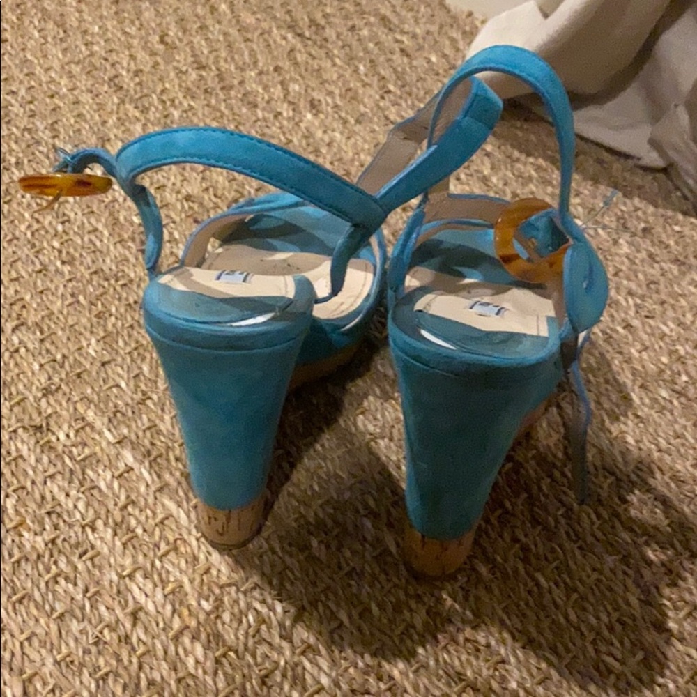PRADA Aqua/blue wedges - Picture 3 of 4